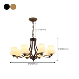 Classic Adjustable Height Bronze Branching Chandelier Image - 41