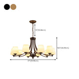 Classic Adjustable Height Bronze Branching Chandelier Image - 42