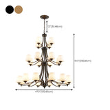 Classic Adjustable Height Bronze Branching Chandelier Image - 47