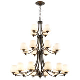 Classic Adjustable Height Bronze Branching Chandelier Image - 5