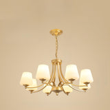 Classic Adjustable Height Bronze Branching Chandelier Image - 8