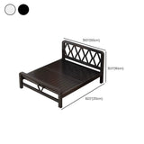 Classic Alloy Black Open-Frame Double Bed with Headboard Image - 10