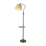 Classic Barrel Bedside Metal Side Table Floor Lamp Image - 5