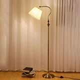 Classic Barrel Bedside Metal Side Table Floor Lamp Image - 6