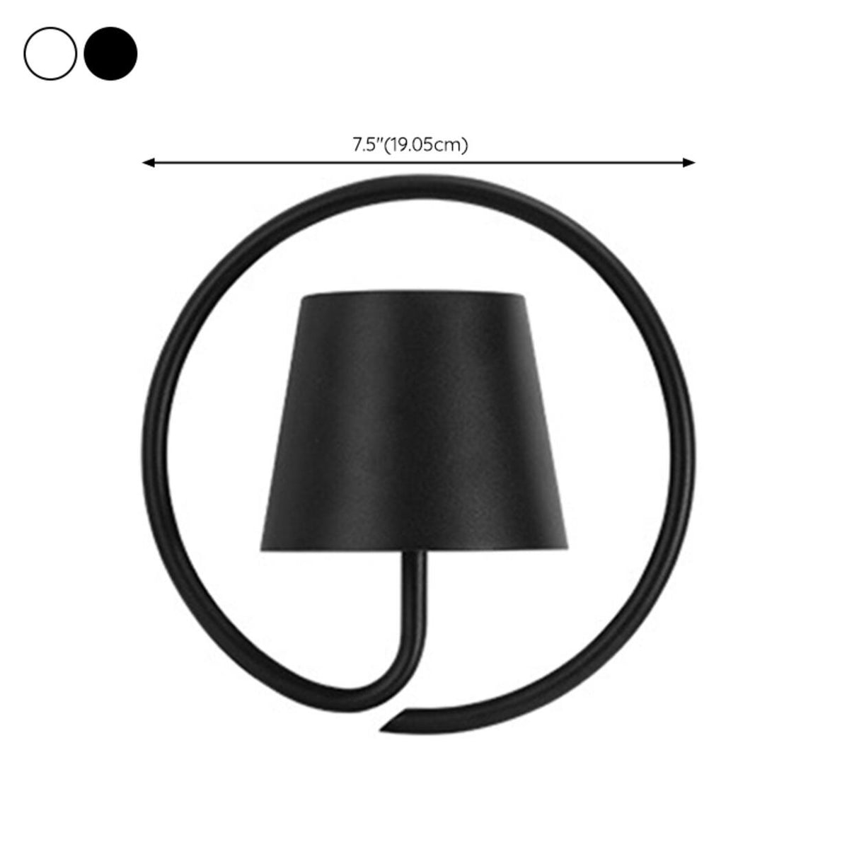 Classic Bedroom Black Pleated Metal Wall Sconce 