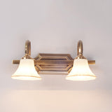 Classic Bell-Shaped Gold Multiple Lights Vanity Light Image - 3