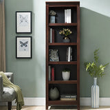 Classic Birch Closed Back Vertical Barrister Bookcase Image - 14