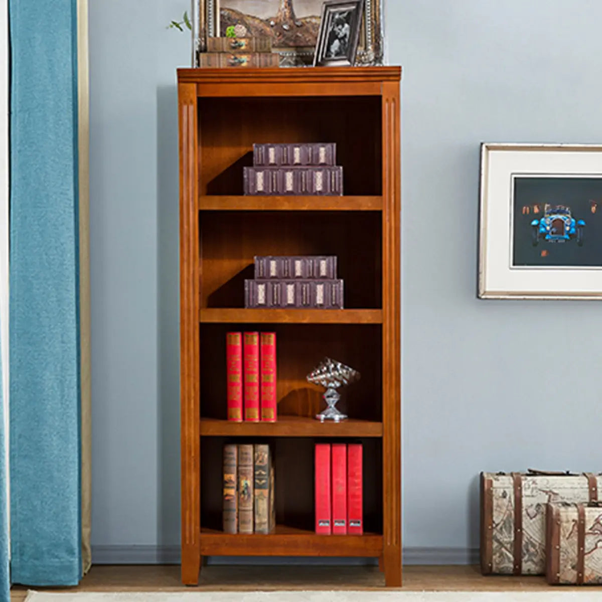 Classic Birch Closed Back Vertical Barrister Bookcase Image - 19