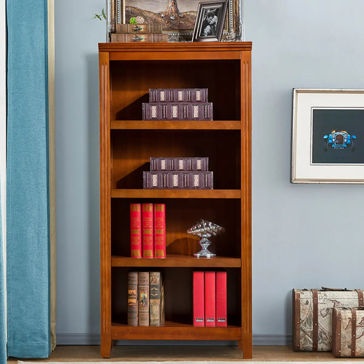 Classic Birch Closed Back Vertical Barrister Bookcase Image - 20