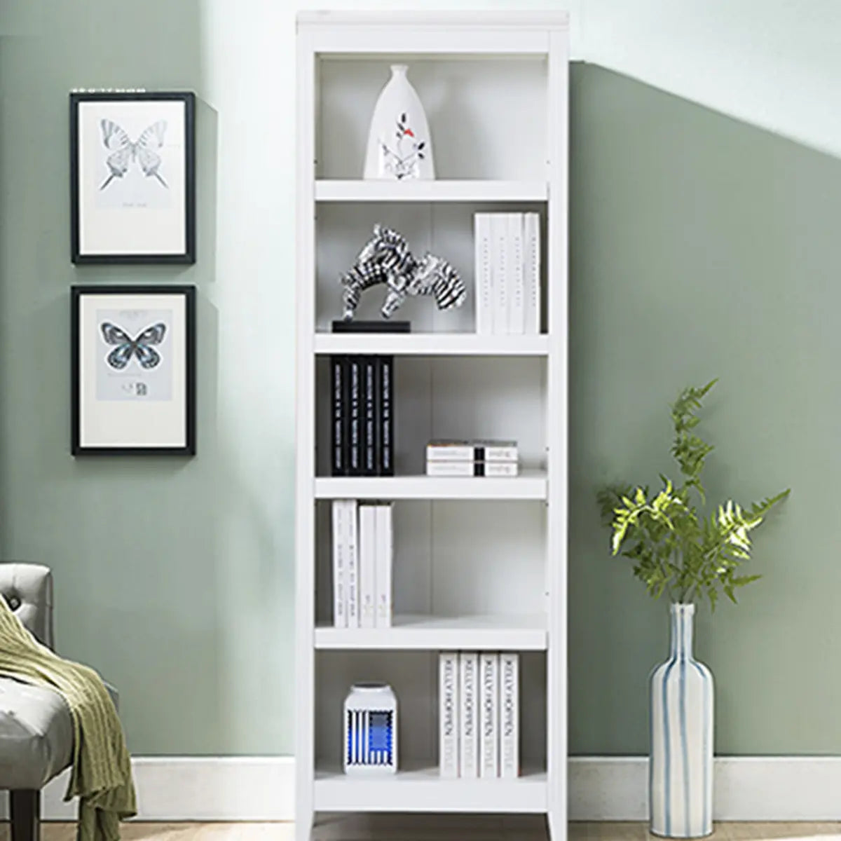 Classic Birch Closed Back Vertical Barrister Bookcase Image - 28