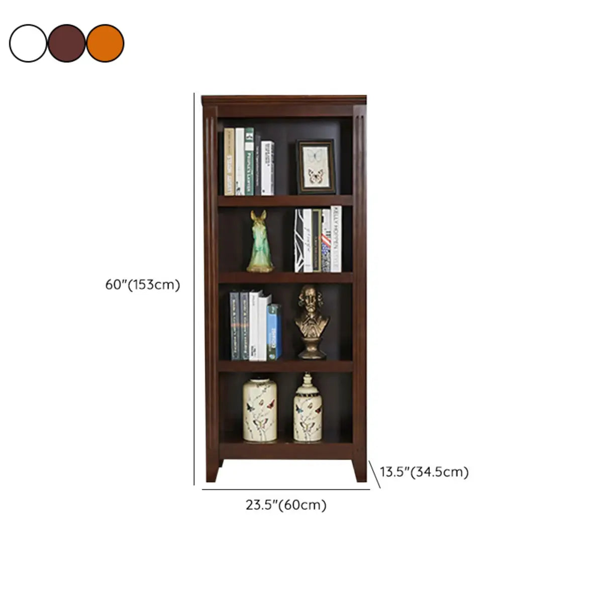 Classic Birch Closed Back Vertical Barrister Bookcase Image - 36