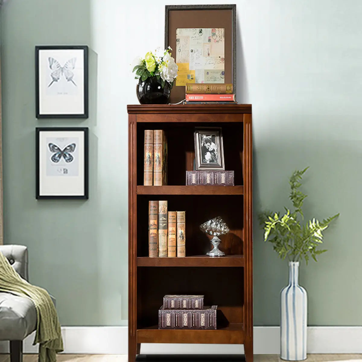 Classic Birch Closed Back Vertical Barrister Bookcase Image - 5