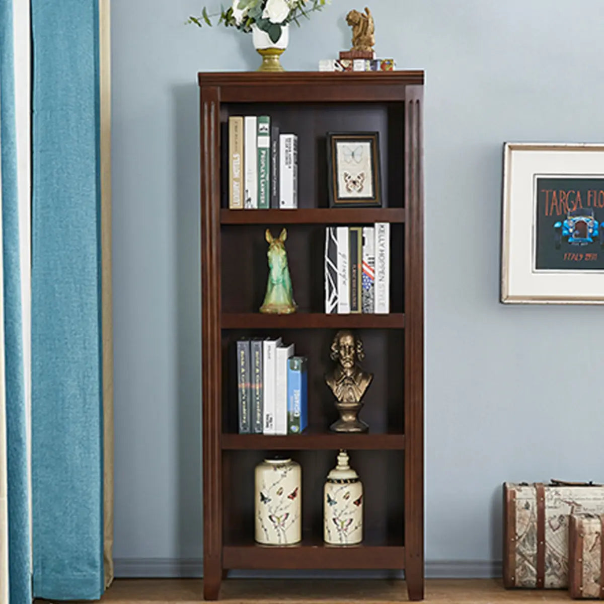 Classic Birch Closed Back Vertical Barrister Bookcase Image - 7