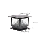 Classic Black Cube Glass Solar Outdoor Table Lamp Image - 18