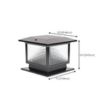 Classic Black Cube Glass Solar Outdoor Table Lamp Image - 19