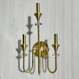 Classic Black Elegant Triple Candle Wall Sconce Image - 11