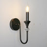 Classic Black Elegant Triple Candle Wall Sconce Image - 2