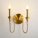 Classic Black Elegant Triple Candle Wall Sconce Image - 9