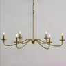 Classic Black Metal Candle Living Room Chandelier Image - 6