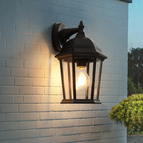 Classic Black Outdoor Wall Lantern Sconce Image - 1