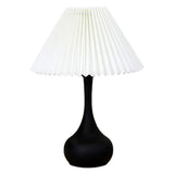 Classic Black Vase-Shaped Base LED Bedside Table Lamp Image - 8