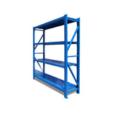 Classic Blue 4-Tier Steel Frame Heavy-Duty Garage Storage Image - 10