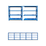 Classic Blue 4-Tier Steel Frame Heavy-Duty Garage Storage Image - 5