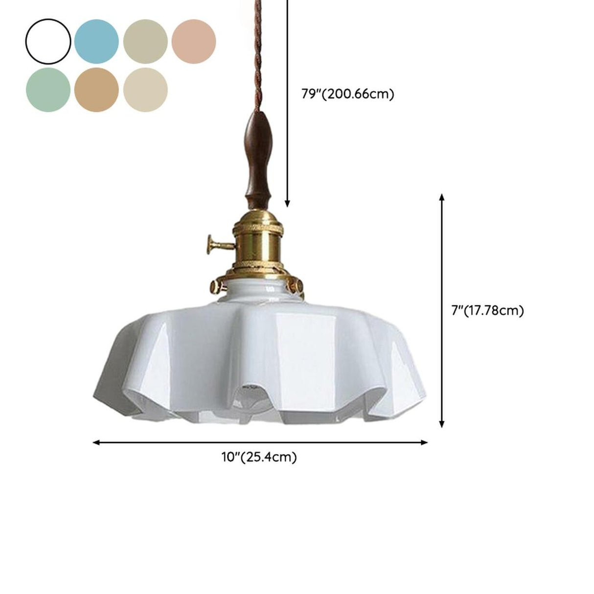 Classic Blue Glass Floral Dining Room Pendant Light Image - 27