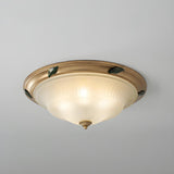 Classic Bowl-Shaped Gold Flush Mount Ceiling Light Image - 3