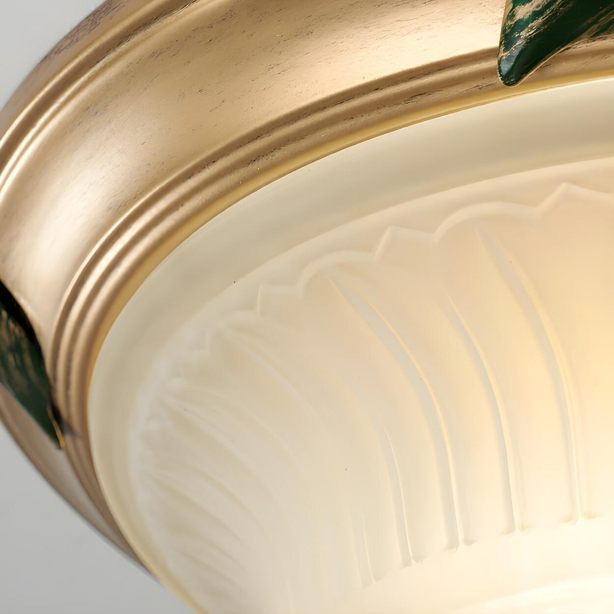 Classic Bowl-Shaped Gold Flush Mount Ceiling Light Image - 9