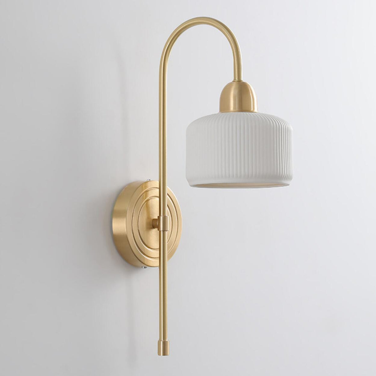 Classic Brass Pull Chain Dome LED Wall Sconce Image - 18