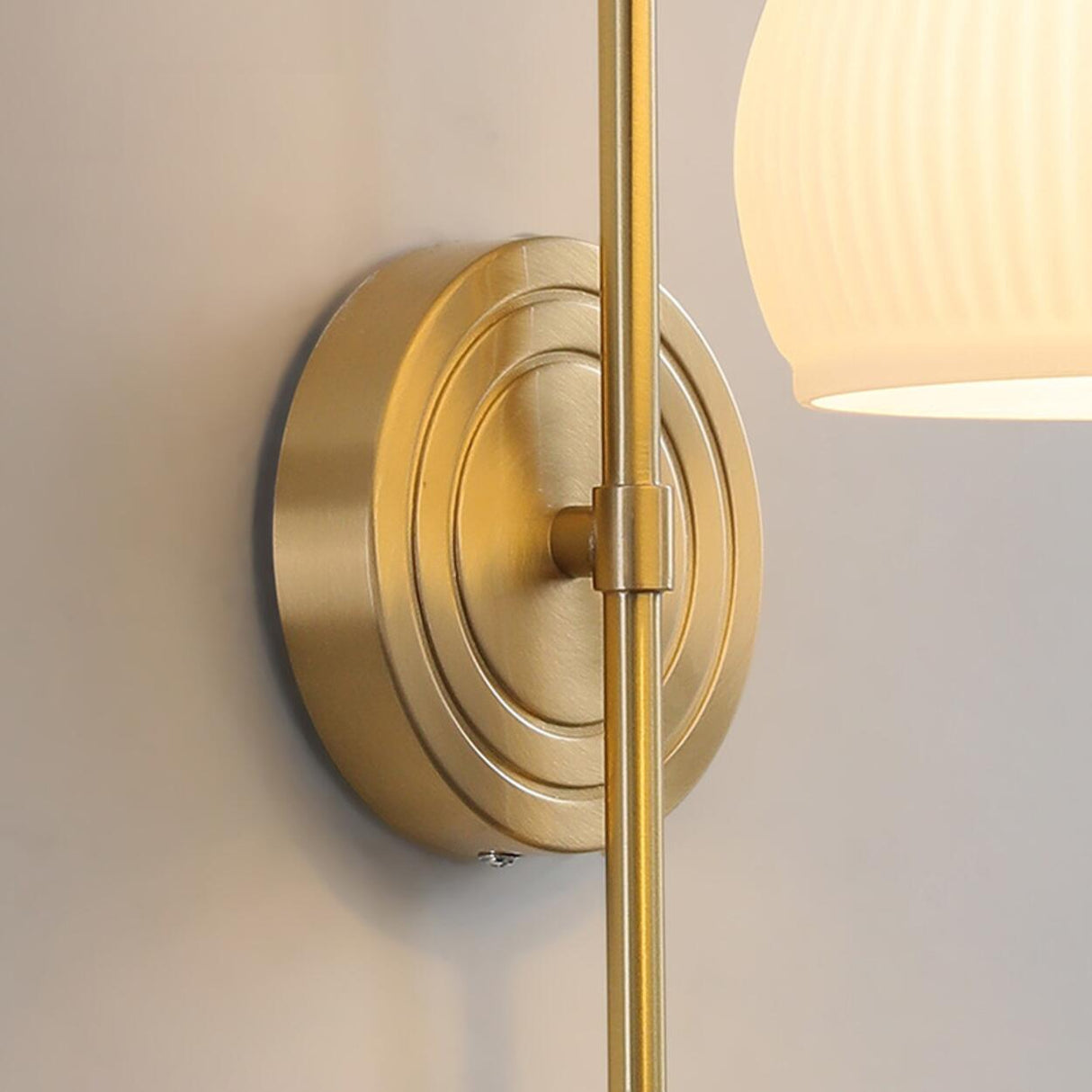 Classic Brass Pull Chain Dome LED Wall Sconce Image - 22