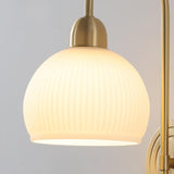 Classic Brass Pull Chain Dome LED Wall Sconce Image - 26