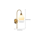 Classic Brass Pull Chain Dome LED Wall Sconce Image - 28