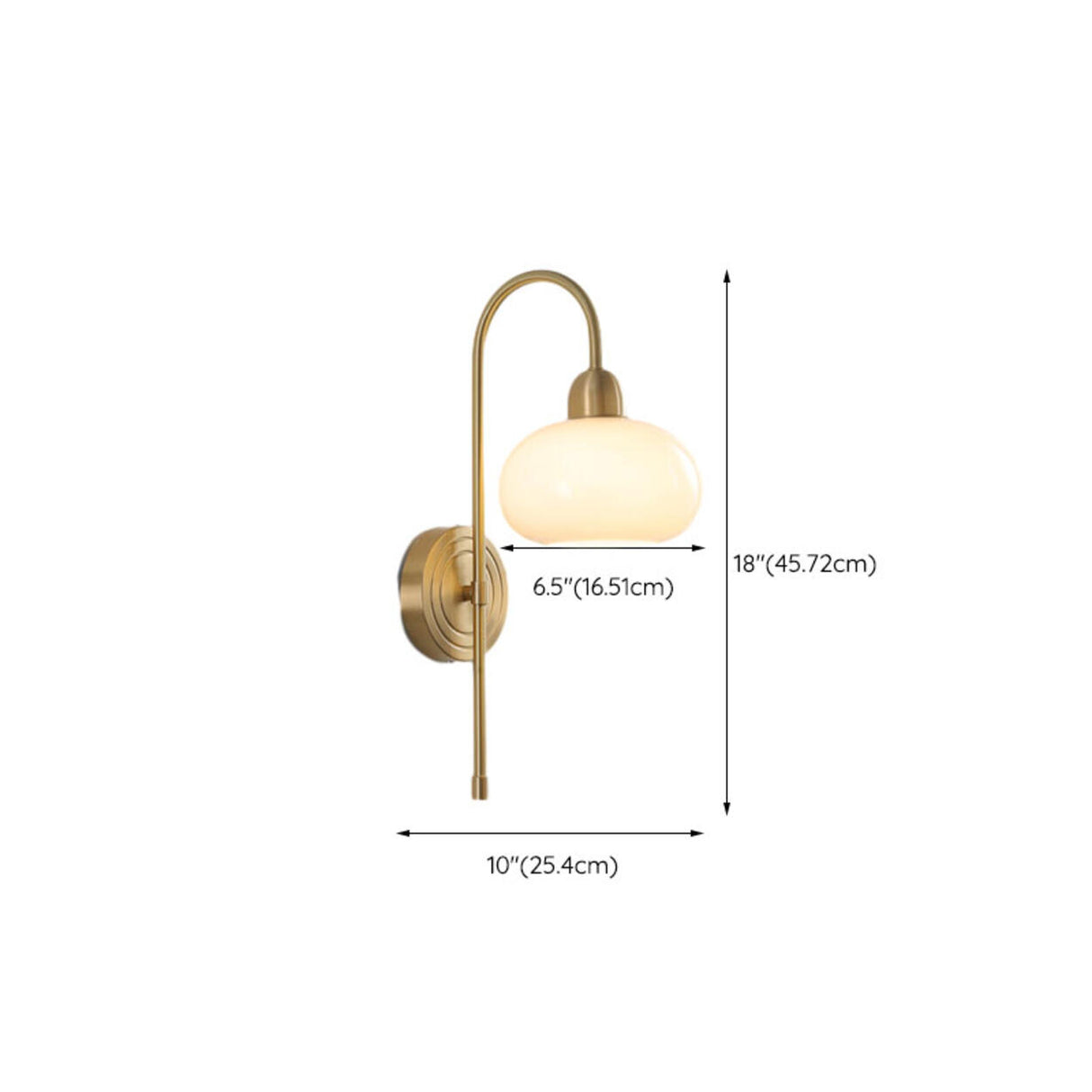 Classic Brass Pull Chain Dome LED Wall Sconce Image - 29