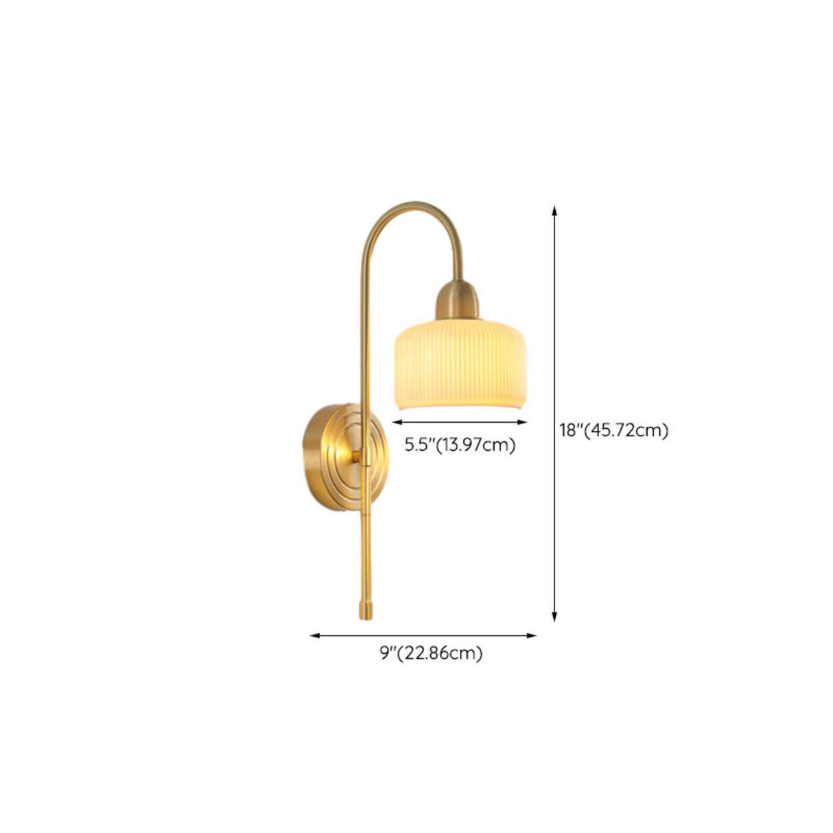 Classic Brass Pull Chain Dome LED Wall Sconce Image - 30