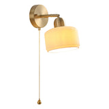 Classic Brass Pull Chain Dome LED Wall Sconce Image - 5