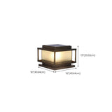 Classic Bronze Solar Ribbed Glass Outdoor Table Lamp Image - 26