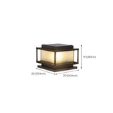 Classic Bronze Solar Ribbed Glass Outdoor Table Lamp Image - 27