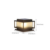 Classic Bronze Solar Ribbed Glass Outdoor Table Lamp Image - 28