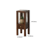 Classic Brown 2 Tiers Square Wood Base Plant Stands Image - 14