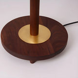 Classic Brown Metal Floor Lamp with Pleated Shade Image - 9