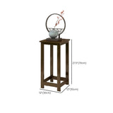 Classic Brown Square 2-Layers Bamboo Indoor Plant Stand Image - 16