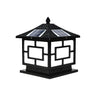 Classic Chinese Solar Post Lantern Outdoor Patio Lamp Image - 2