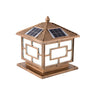 Classic Chinese Solar Post Lantern Outdoor Patio Lamp Image - 3