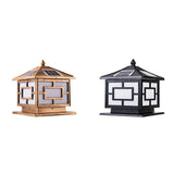 Classic Chinese Solar Post Lantern Outdoor Patio Lamp Image - 9