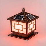 Classic Chinese Style Solar Outdoor LED Pillar Cap Lamp Image - 11