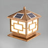 Classic Chinese Style Solar Outdoor LED Pillar Cap Lamp Image - 5