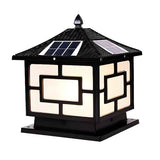 Classic Chinese Style Solar Outdoor LED Pillar Cap Lamp Image - 8