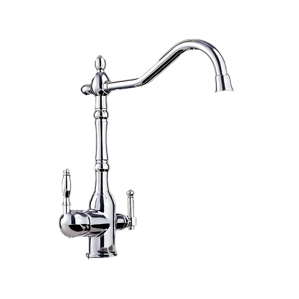 Stainless Steel Bridge Faucets with Lever Handles Image - 15